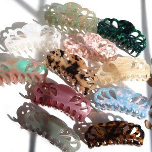 Large Tortoise Shell Acetate Hair Claw Hair Clip  (11 Multi-color)